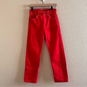 Rag and Bone Red High Rise Straight Leg Jeans Size 24